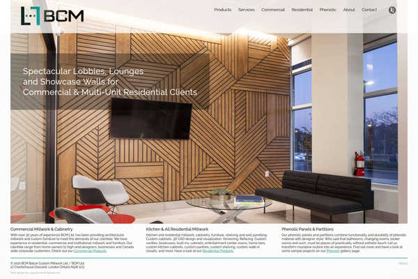 Web development by Mike Cygalski of digibee.net Web Design. London Ontario based BCM Ltd.'s website homepage screenshot - an alternative photo slide.